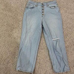 Universal Thread womens light wash high waist button up jeans